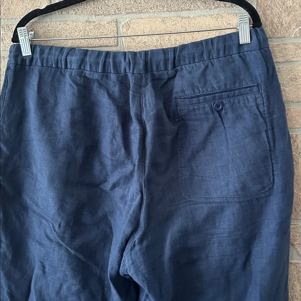 04651/ A Trip In A Bag Casual Pants Size 2XL US Navy Blue 100% Linen